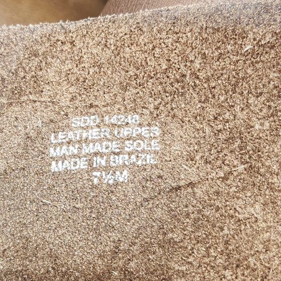 Matisse Brown Cognac Fold Foldable Slip-On Studs Strap Mid-Calf Boot Size 7.5 M - Picture 15 of 16